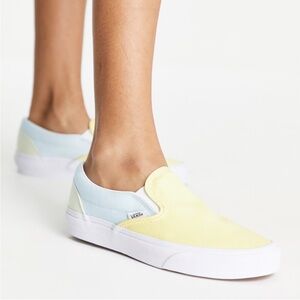 Vans Classic Slip On Shoes Pastel Block Size 8.5